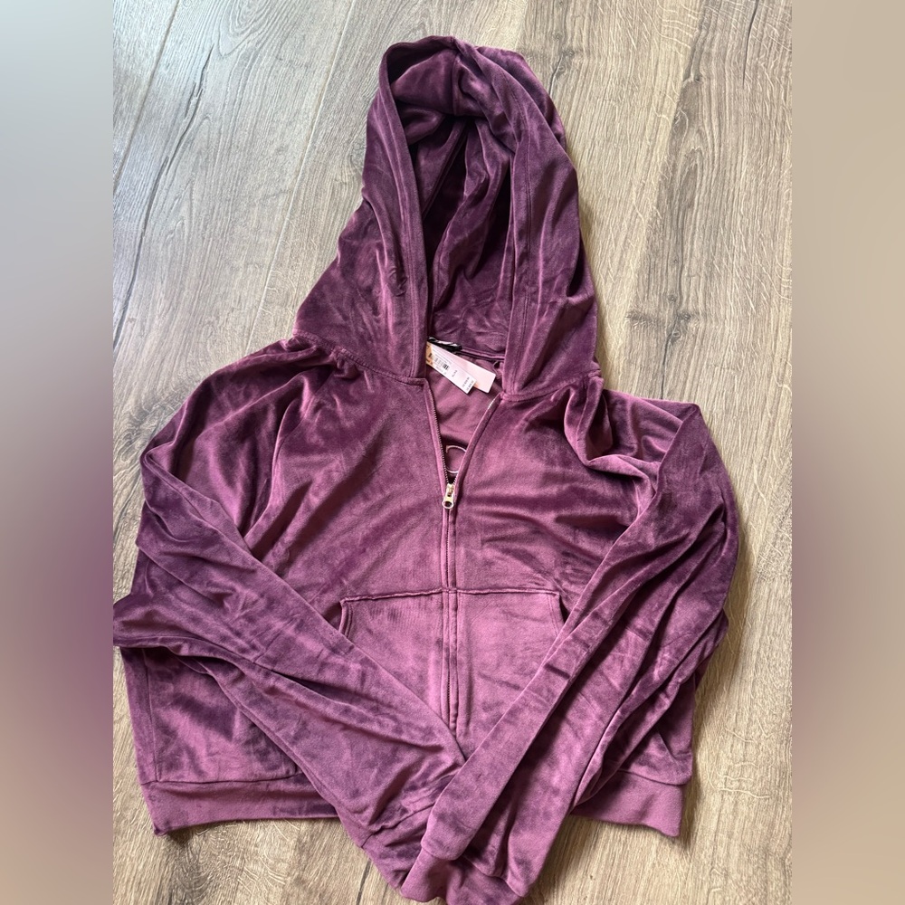 Victoria's Secret cropped Deep Purple Jacket